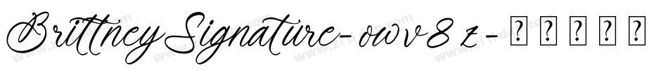 BrittneySignature-owv8z字体转换