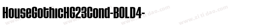 HouseGothicHG23Cond-BOLD4字体转换