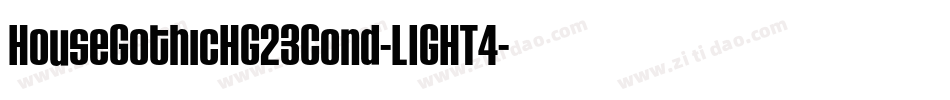HouseGothicHG23Cond-LIGHT4字体转换