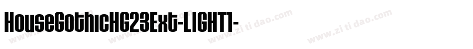 HouseGothicHG23Ext-LIGHT1字体转换
