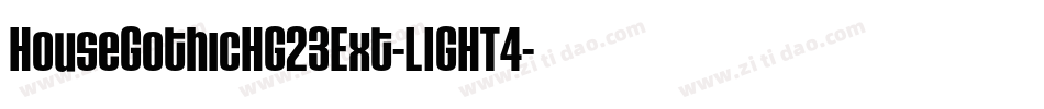 HouseGothicHG23Ext-LIGHT4字体转换
