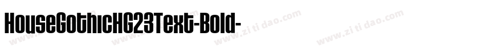HouseGothicHG23Text-Bold字体转换