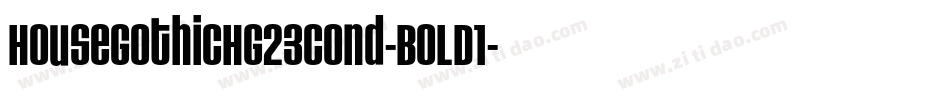 HouseGothicHG23Cond-BOLD1字体转换