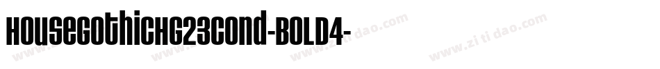 HouseGothicHG23Cond-BOLD4字体转换