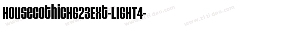 HouseGothicHG23Ext-LIGHT4字体转换