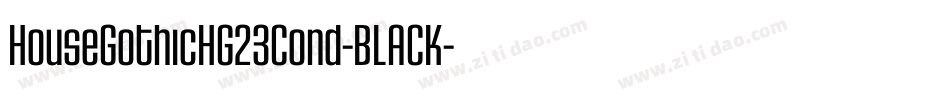 HouseGothicHG23Cond-BLACK字体转换