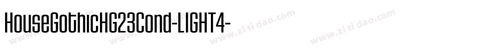 HouseGothicHG23Cond-LIGHT4字体转换