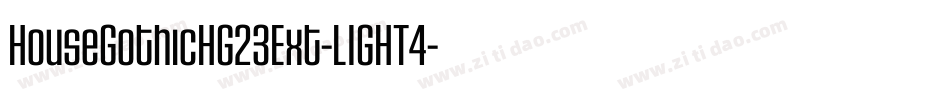 HouseGothicHG23Ext-LIGHT4字体转换