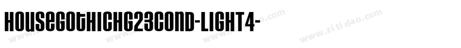 HouseGothicHG23Cond-LIGHT4字体转换
