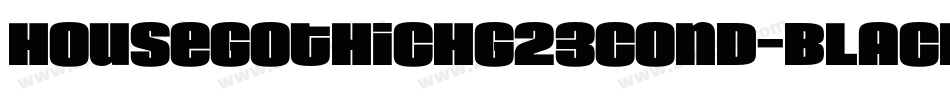 HouseGothicHG23Cond-BLACK字体转换