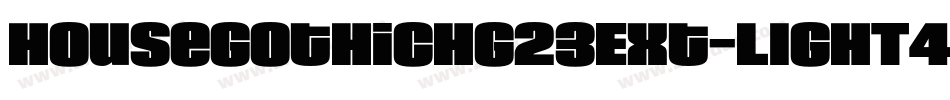HouseGothicHG23Ext-LIGHT4字体转换