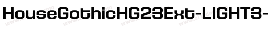 HouseGothicHG23Ext-LIGHT3字体转换