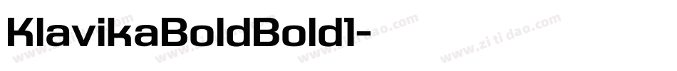 KlavikaBoldBold1字体转换