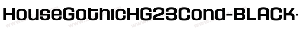 HouseGothicHG23Cond-BLACK字体转换