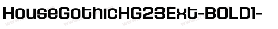 HouseGothicHG23Ext-BOLD1字体转换
