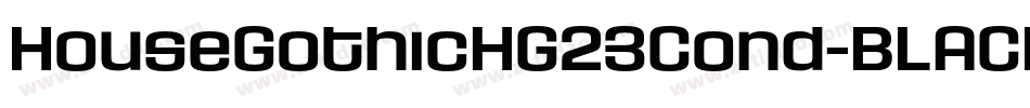 HouseGothicHG23Cond-BLACK字体转换