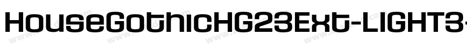 HouseGothicHG23Ext-LIGHT3字体转换