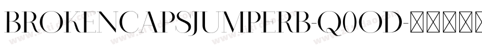 Brokencapsjumperb-q0od字体转换