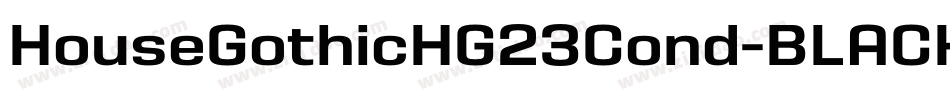 HouseGothicHG23Cond-BLACK字体转换