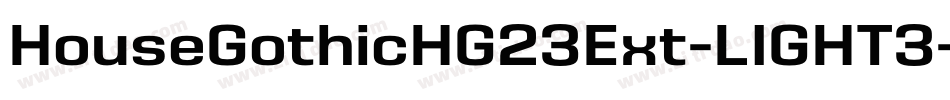 HouseGothicHG23Ext-LIGHT3字体转换