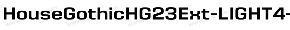 HouseGothicHG23Ext-LIGHT4字体转换