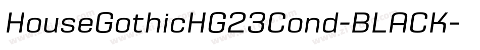 HouseGothicHG23Cond-BLACK字体转换