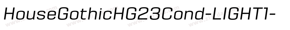 HouseGothicHG23Cond-LIGHT1字体转换