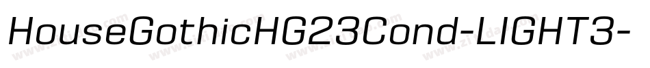 HouseGothicHG23Cond-LIGHT3字体转换