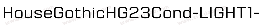 HouseGothicHG23Cond-LIGHT1字体转换