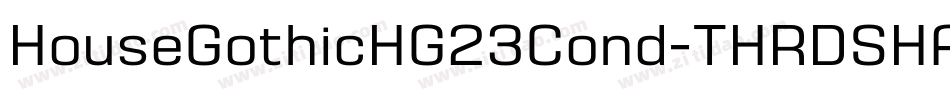 HouseGothicHG23Cond-THRDSHA字体转换