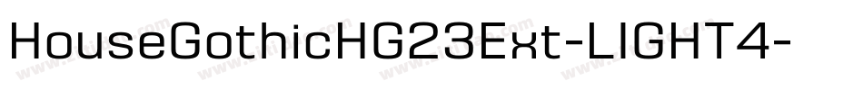 HouseGothicHG23Ext-LIGHT4字体转换