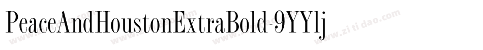 PeaceAndHoustonExtraBold-9YYlj字体转换
