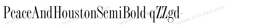 PeaceAndHoustonSemiBold-qZZgd字体转换