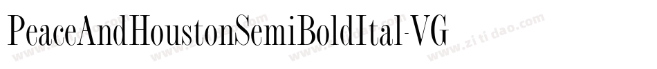 PeaceAndHoustonSemiBoldItal-VGG3x字体转换