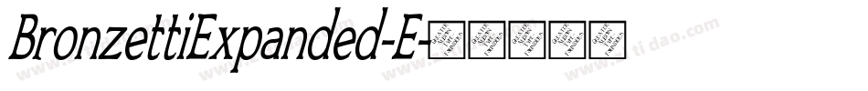 BronzettiExpanded-E字体转换