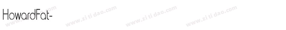 HowardFat字体转换