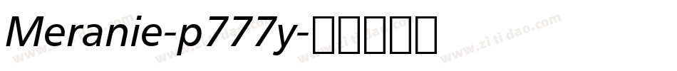 Meranie-p777y字体转换