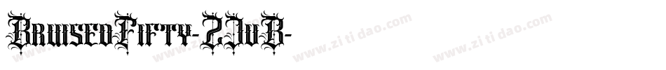BruisedFifty-ZJvB字体转换