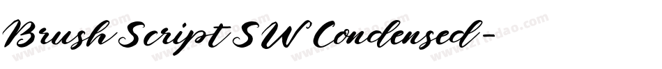 BrushScriptSWCondensed字体转换