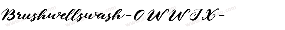 Brushwellswash-0WWJX字体转换