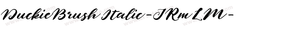 DuckieBrushItalic-JRmLM字体转换