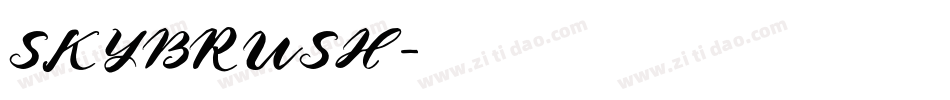 SKYBRUSH字体转换