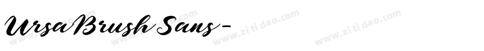 UrsaBrushSans字体转换
