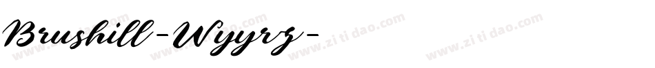 Brushill-Wyyrz字体转换