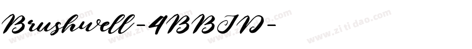 Brushwell-4BBJD字体转换