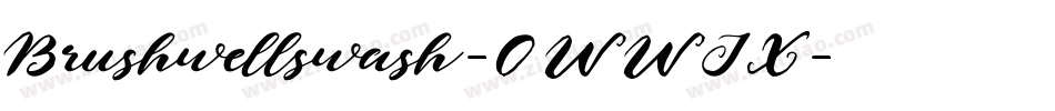 Brushwellswash-0WWJX字体转换