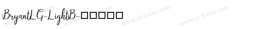 BryantLG-LightB字体转换