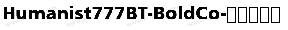 Humanist777BT-BoldCo字体转换