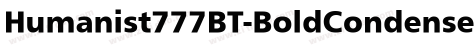 Humanist777BT-BoldCondensedB字体转换