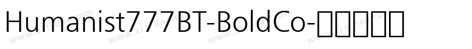 Humanist777BT-BoldCo字体转换